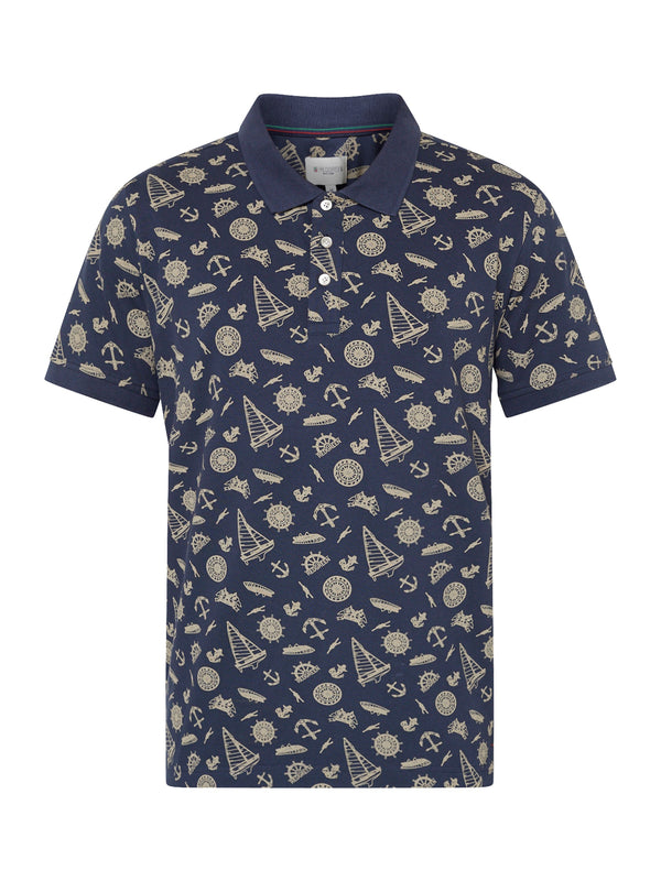 Colton Polo – Navy med sand-mønster